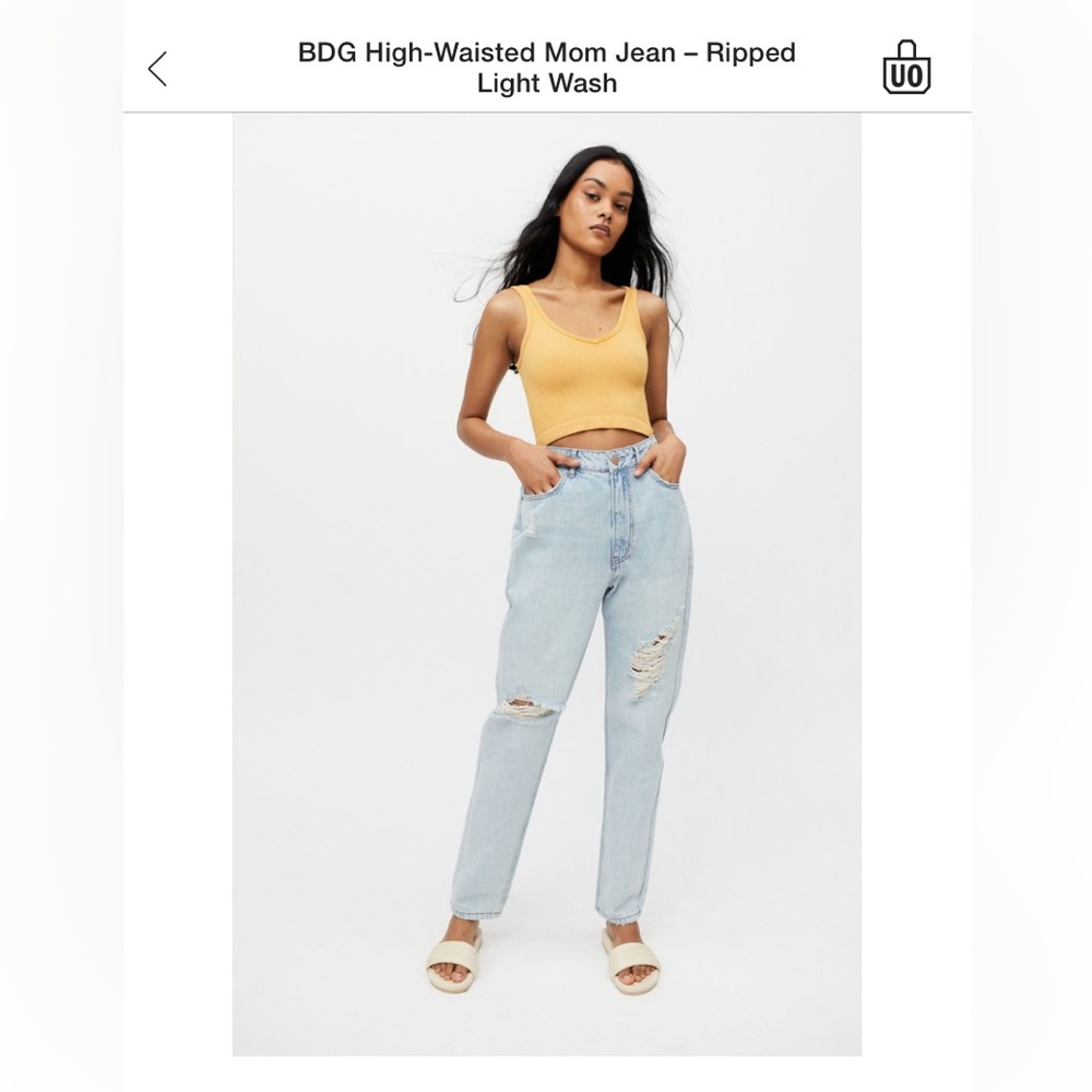 BDG high waisted ripped mom jean